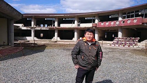 津波にのまれながらも奇跡的に助かった、当時小学校5年生の只野哲也さん(18歳)も、4月から大学に入学する(筆者撮影)