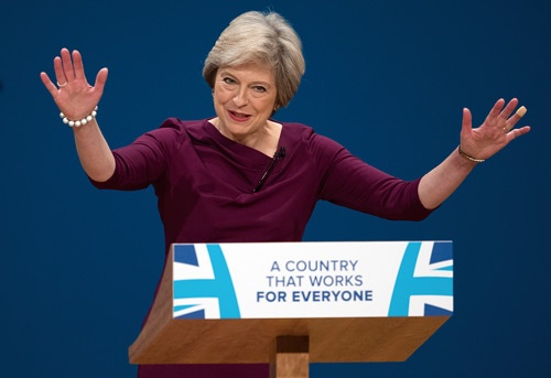 <b>EUからの「強硬離脱（ハードブレグジット）」を表明した英国のテリーザ・メイ首相</b>（写真=Matt Cardy/Getty Images）