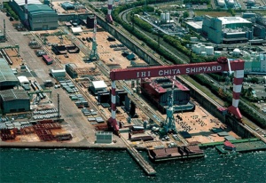 <b>造船部門は切り離したが、海洋関連の一部はIHIに残っている（愛知県知多市の愛知工場）</b>