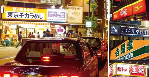 <b>タクシー運転手は牛丼やファストフードなど糖質がたくさん含まれた食事が多い。代表的なチェーン店の看板（写真はイメージ）</b>（写真5点＝菅野 勝男）