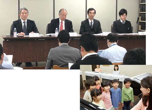 <span class="fontBold">音楽教育を守る会の大池真人会長（左）らは3月、2月末の東京地裁の判決を不服として知財高裁に控訴し、記者会見を開いた</span>