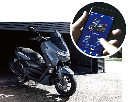 <span class="fontBold">「NMAX ABS」の2021年モデルにスマホ連携機能を搭載した</span>