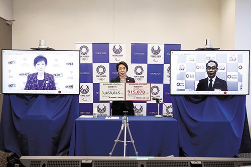 <span class="fontBold">都と埼玉県は6月4日、五輪組織委に企業からのCO<sub>2</sub>削減クレジットを渡した</span>(写真=Tokyo 2020)