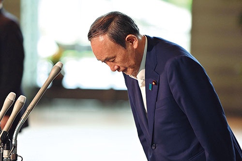 <span class="fontBold">9月3日、菅義偉首相は9月29日投開票の自民党総裁選への出馬を見送る意向を表明した</span>(写真=AFP/アフロ)