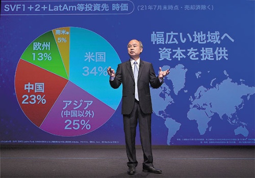 <span class="fontBold">ソフトバンクグループの孫正義会長兼社長は投資先の地域の多様化を進めると明言している</span>