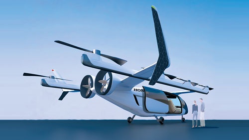 <span class="fontBold">開発中の空飛ぶクルマはガスタービンと電池のハイブリッド式</span>