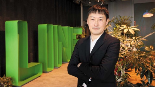 <span class="fontBold">LINEは激しい人材獲得競争に直面している(写真は落合紀貴執行役員)</span>(写真=陶山 勉)