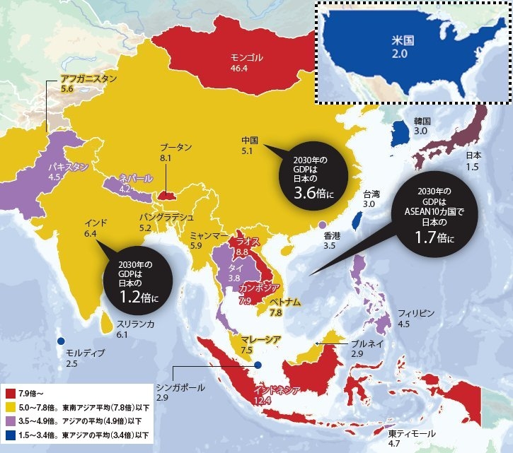 2030年のアジア