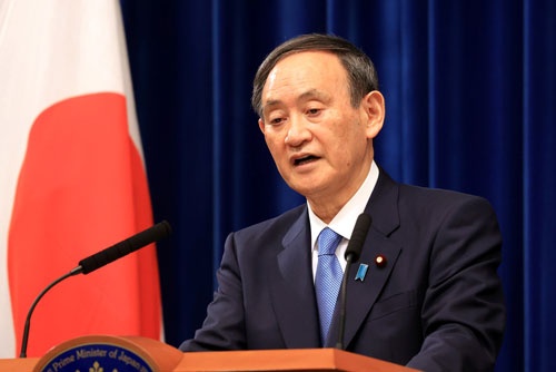 緊急事態宣言を再度発令する検討に入ることを表明した菅義偉首相(写真:代表撮影/ロイター/アフロ)