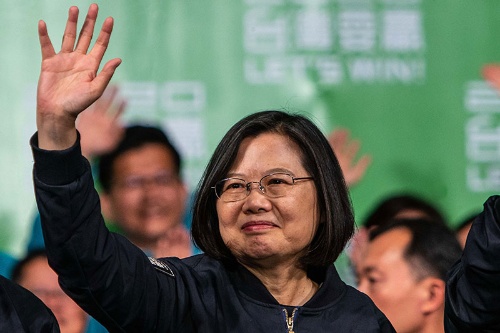 台湾総統選で再選された蔡英文氏(写真:ZUMA Press/アフロ)