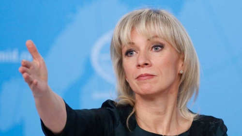 ロシアはサイバー攻撃の被害者だと訴えるロシア外務省のマリア・ザハロワ報道官(写真:ロイター/アフロ)