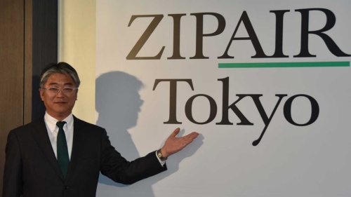 バンコクとソウルへの就航計画を発表した「ZIPAIR　Tokyo」の西田真吾社長