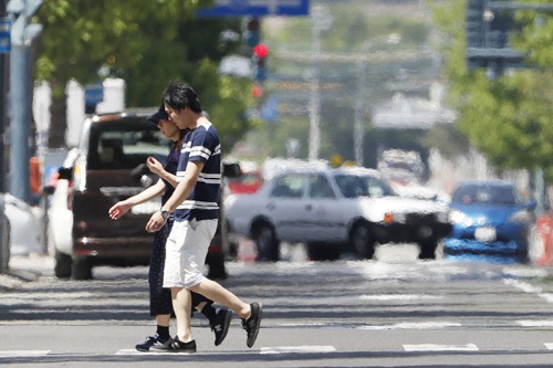北海道帯広市では26日に最高気温38.8度を記録した。(写真:共同通信)