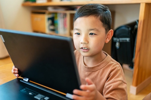 ほとんどの小中学生にはパソコンやタブレットなどのデジタル機器が配布されている(写真はイメージ:PIXTA)