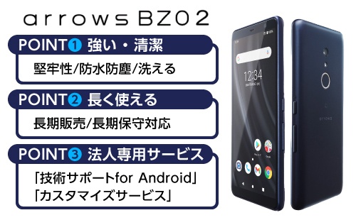FCNTが21年8月に発売した「arrows BZシリーズ」の最新機種「arrows BZ02」