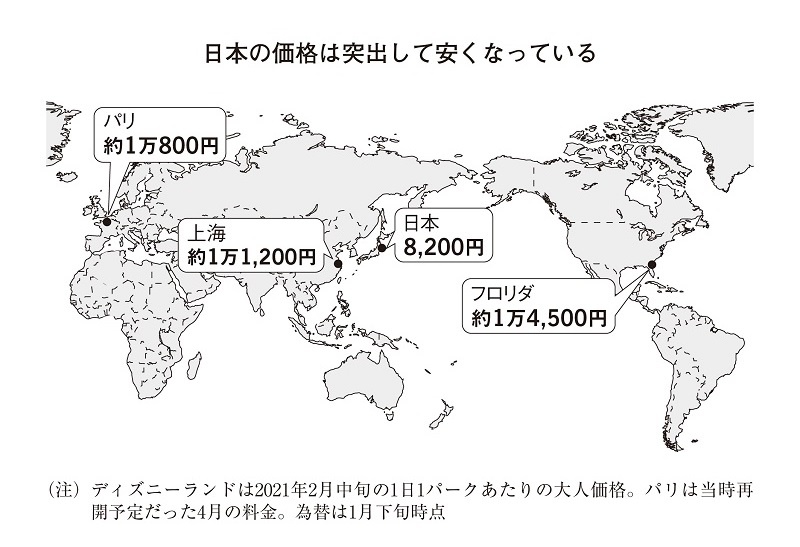 東京ディズニーランド00円 実は世界で最安値水準 日経ビジネス電子版