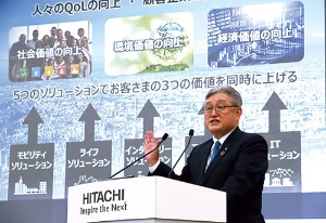 <span class="fontBold">日立製作所の東原敏明社長は子会社再編を主導する</span>(写真=つのだよしお/アフロ)