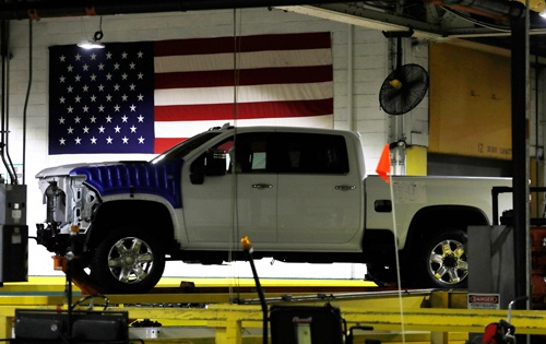 米国市場ではピックアップトラックなどの大型車が中心（写真：AFP/アフロ）