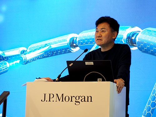 JPモルガン・ヘルスケア・カンファレンスで講演した楽天メディカルの三木谷浩史・共同最高経営責任者（Co-CEO）