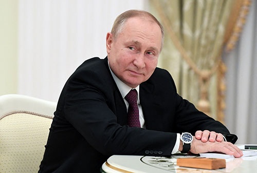 ロシアのプーチン大統領が、ウクライナへの軍事侵攻に踏み切るとの懸念が高まっている(写真:代表撮影/ロイター/アフロ)
