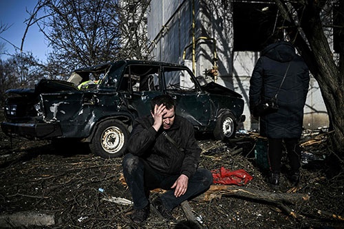 ロシア軍は24日、ウクライナの多くの拠点を空爆した（写真：AFP ／アフロ）