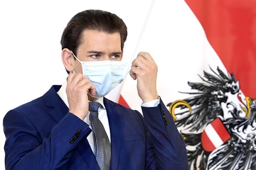 オーストリアのクルツ首相は連日会見を開き、国民に新型コロナ対策の徹底を呼びかけてきた (写真:代表撮影/ロイター/アフロ)
