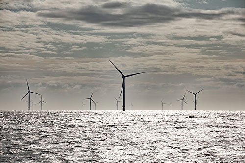 英国の東海岸の沖合で2020年に稼働を始めた洋上風力発電所