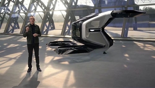 GMが見せたeVTOL機のコンセプト(出所:CES 2021の基調講演映像)