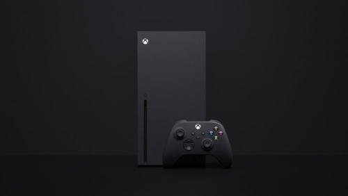 「Xbox Series X」の本体とコントローラー（出典：マイクロソフト）
