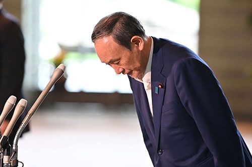 9月3日、菅義偉首相は自民党総裁選に出馬しないことを表明した(写真:AFP/アフロ)