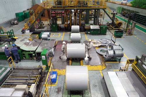 宝山鋼鉄の生産拠点。日鉄は宝山製の電磁鋼板が自社の特許を侵害していると主張する（写真: 新華社/アフロ）