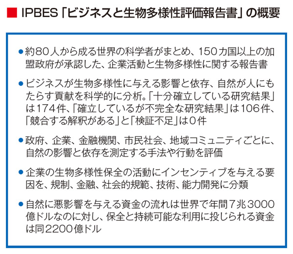 自然を損なう資金は世界で年1130兆円 国際組織が鳴らす生物多様性の