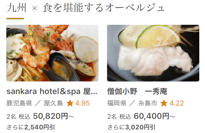 食に関するテーマであれば、食事の写真を自動で表示。温泉に関するテーマであれば、同様に温泉の写真が表示される。細かい表現の違いで、予約率は大きく変わるという