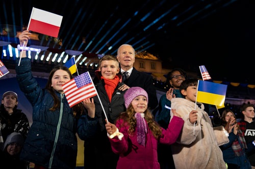 米国のバイデン大統領は、ウクライナとポーランドに相次いで訪れた（写真＝AP／アフロ）