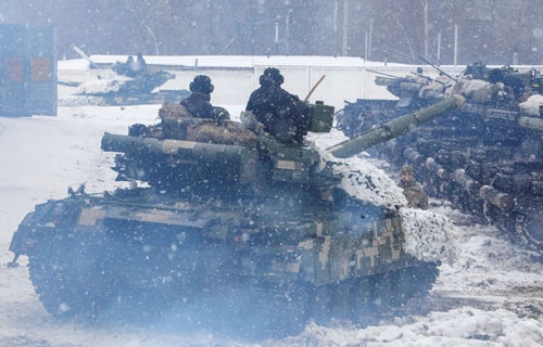 ウクライナ情勢緊迫 ロシア軍による侵攻の懸念(写真:ロイター/アフロ)