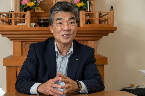 高松建設出身で会長を務める刀根健一氏(写真=大亀京助)