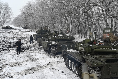 ロシア軍がウクライナ国境近くに集結している（写真：ロイター/アフロ）