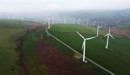 英国は風力発電所を増やしてきたが、今年は風が弱く発電量の低下が懸念されている（写真：ロイター／アフロ）
