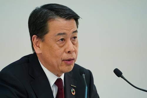 当期決算発表を行う内田誠日産社長(写真:日産自動車)