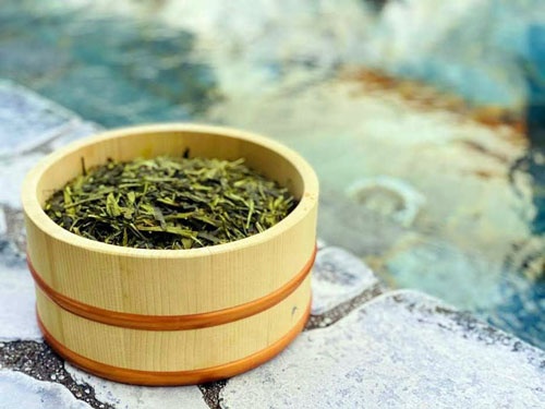 温浴施設とのコラボで使った日本茶
