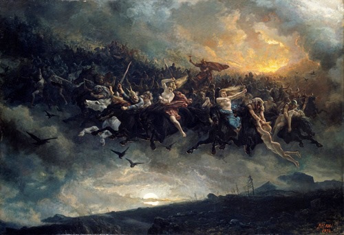 ニコライ・アルボ『オーディンのワイルドハント』The wild Hunt of Odin（1872）（写真：ALBUM/アフロ）