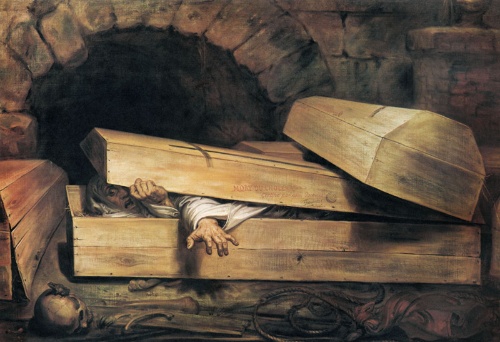 アントワーヌ・ヴィールツ『早すぎた埋葬』The Premature Burial（1854）（写真：akg-images／アフロ）