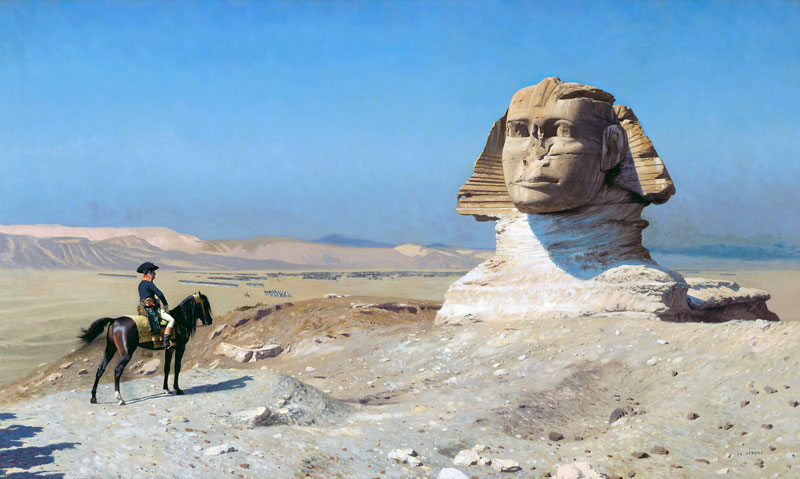 ジャン＝レオン・ジェローム『スフィンクスの前のボナパルト』Bonaparte devant le Sphinx（1886）（写真提供：akg-images／アフロ）