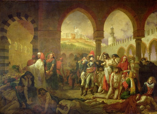 アントワーヌ＝ジャン・グロ『ヤッファのペスト患者を見舞うナポレオン』Napoleon Bonaparte visiting the plague stricken of Jaffa（1804）　所蔵・ルーヴル美術館（写真提供：Bridgeman Images／アフロ）