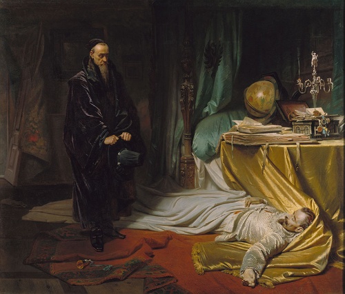 カール・フォン・ピロティ『ヴァレンシュタインの暗殺』Seni in front of the corpse of Wallenstein（1855）（提供：Artothek/アフロ）