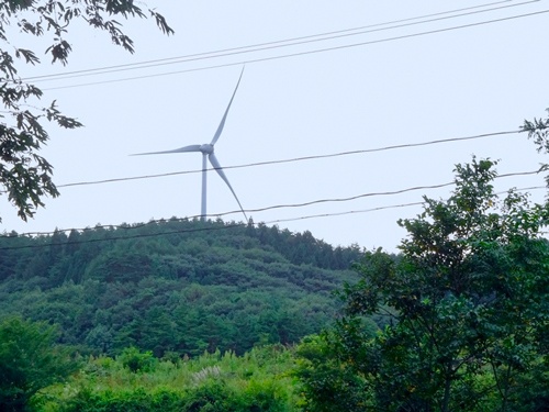 岩手県最北の軽米町にある風力発電所の電気は横浜市で利用されている