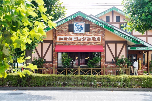 コメダ珈琲店の多くは郊外のロードサイドに立地している