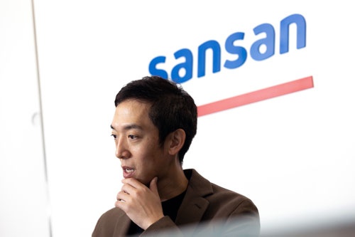 Sansanの寺田親弘代表取締役社長CEO(写真=的野弘路)