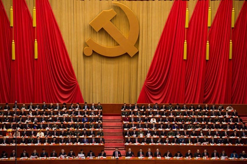2022年10月16日、5年ぶりに中国共産党党大会が開かれる。写真は17年10月の党大会（写真：AFP／アフロ）