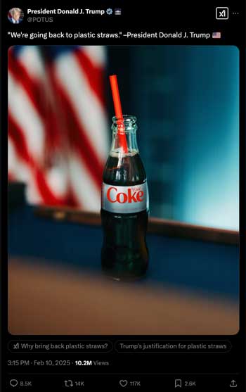 米国で紙ストロー廃止の大統領令 企業が直面する「Z世代の口だけエコ